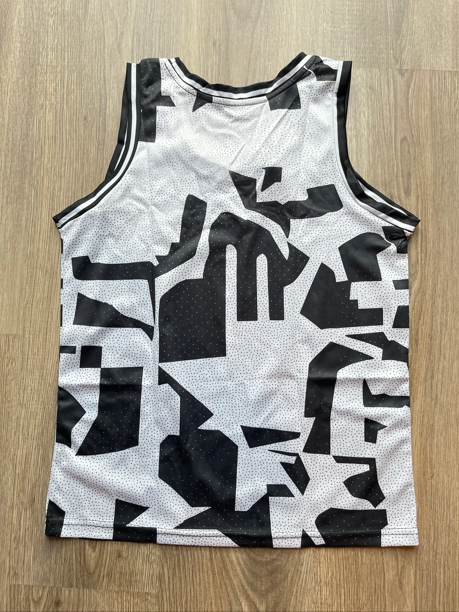 Jordan Basketball Set Black White Camo Replica Streetwear Jersey + Shorts Unisex – photo 6